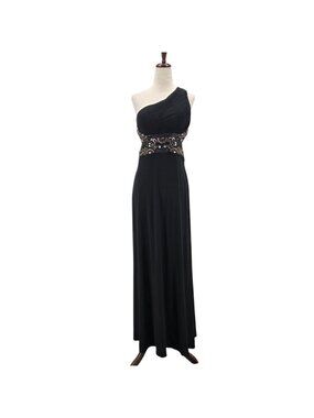 Blondie Nites by Stacy Sklar Juniors 5 Dress Maxi One Shoulder Beaded Gown Prom